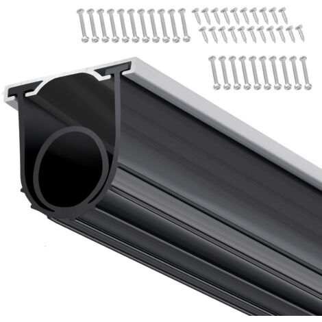 Mophorn Sello para Puerta de Garaje 4,8 m Junta de Sellado de Goma Ancho de 10 cm Extremo en T para Evitar Penetración del Viento, Lluvia, Lámina, Puerta Seccional y Basculante, Almacen de Fábrica