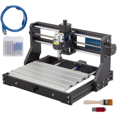 Mophorn Máquina  CNC 3018 Pro 300×180×45 mm: minigrabadora con control GRBL y controlador fuera de línea, tallado de 3 ejes, fresado de plástico, acrílico, PVC y madera