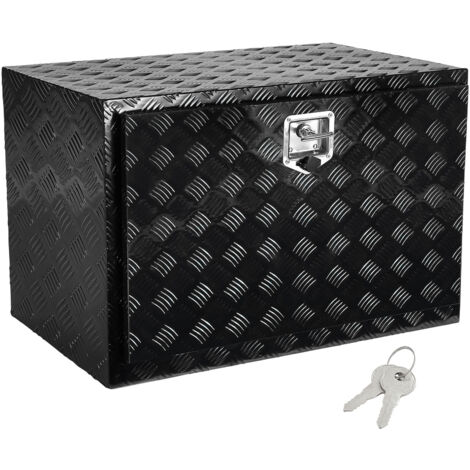 Mophorn Truckbox Caja de herramientas,Caja de remolque debajo de la carrocería,Caja de herramientas Caja de almacenamiento para camioneta de 1219x610x610 mm,Aleación de aluminio,50 kg,con cerradura