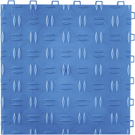 Mophorn Baldosas de Garaje Entrelazadas 50 Piezas Baldosas de PP para Suelo de Garaje 305 x 305 x 13,4 mm Textura Antideslizante de Doble Cara, para Garajes, Sótanos, Talleres de Reparación, Azul