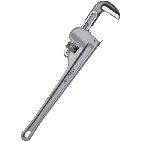 Mophorn Llave para Tubo Recto de Aluminio 18" Llave para Plomería Ajustable con Mandíbula de Alta Resistencia Mango Ergonómico Fácil de Transportar para Tuberías de Agua, Reparaciones de Automóviles (1/5)