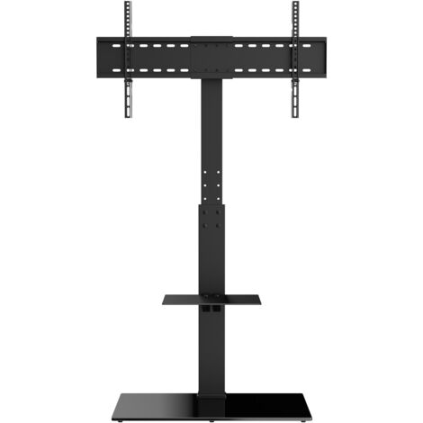 Mophorn Soporte de TV alto giratorio, ajustable para televisores de 32 a 85", soporte de piso portátil con base de vidrio templado para sala de estar y dormitorio