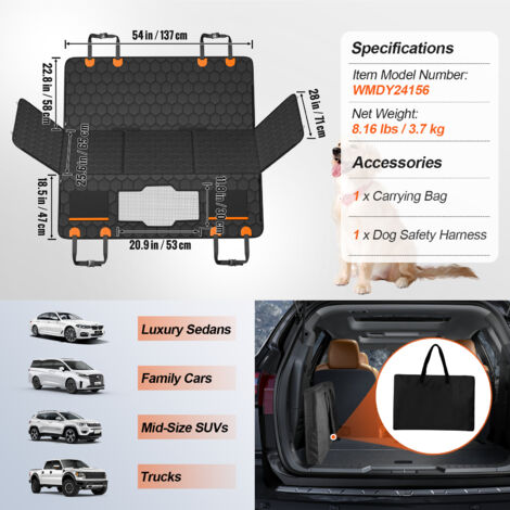TDHLW Sedile Posteriore Isolamento Barriera Net Pet Dog Seat Divisore Misura per Jeep Wrangler JK JL Unlimited & Gladiator JT 2 Porte 4 Porte 2007-2021