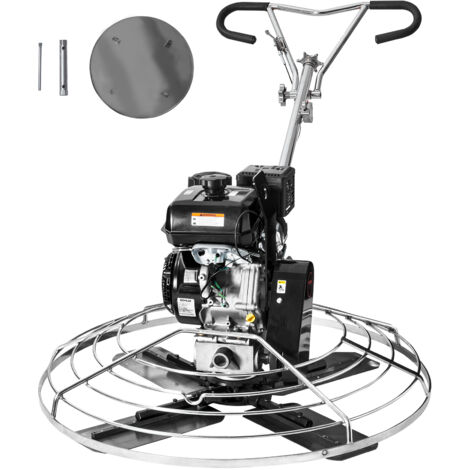 Mophorn Paleta de gas , modelo de 46" con plataforma flotante, 14 HP para acabado de concreto liso, herramienta duradera para solera de cemento con hoja de acabado, naranja