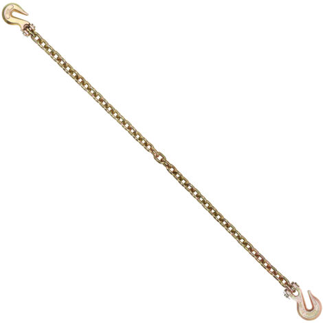 Mophorn Cadena de Remolque G80 con Ganchos a Presión de Horquilla 2 Piezas 8 mm x 316 cm Carga de 2,22 T Cadena de Registro Resistente para Transportar Equipos Remolcar Camiones Vehículos