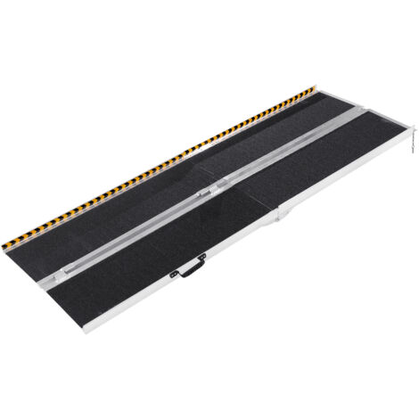 Mophorn Rampa para Silla de Ruedas Capacidad de 363kg Rampa de Umbral Plegable Portátil de Aluminio Antideslizante 243,84 cm para Scooter, Discapacitados, Escalones, Hogar, Escaleras, Puertas