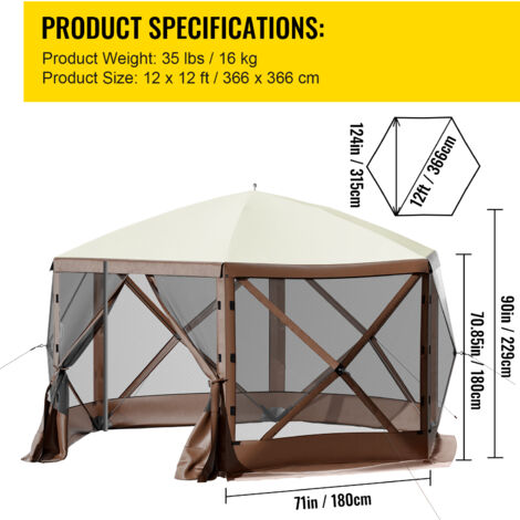 Carpa O Toldo Plegable De 10x10 Pies Para Exteriores - Gris, Acero, Altura Ajustable, Ideal Para Camping, Fiestas Y Eventos