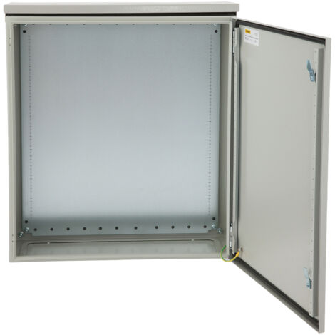 Mophorn Caja electrica 60 x 60 x 30 cm caja para exteriores IP65 resistente al agua y al polvo caja de conexiones con bisagras de acero al carbono laminado en frío para uso en interiores y exteriores (1/5)