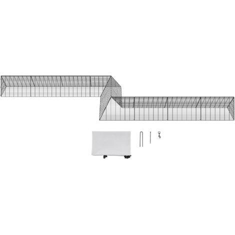 Mophorn Túneles para gallinas, 287 x 78,7 x 24,2 pulgadas (largo x ancho x alto), túneles para gallinas portátiles para exteriores con marcos de esquina, 2 juegos, ideales para gallinas, patos