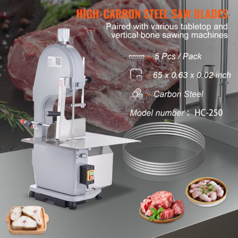 Hoja De Sierra De Cinta Para Cortar Carne - 1650x16x0.5mm, 4 TPI, Acero Inoxidable, Alimentos Congelados