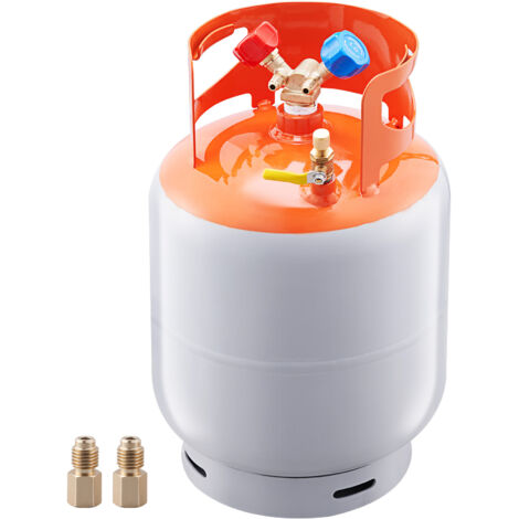 Mophorn Botella de recuperación de refrigerante cilindro de refrigerante reutilizable de 30 lbs 400 PSI resistente a alta presión a prueba de explosiones y fugas para almacenamiento de gas refrigerant