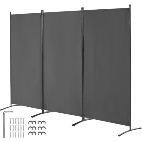 Mophorn Biombo divisor de ambientes de 3 paneles, mampara de privacidad plegable, partición portátil para oficina, dormitorio, estudio, gris, independiente (1/5)