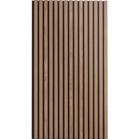 Mophorn Paneles acústicos de listones de madera, 23,6" x 47,2", paneles de pared de MDF de imitación de madera para reducción de ruido y decoración elegante, nogal