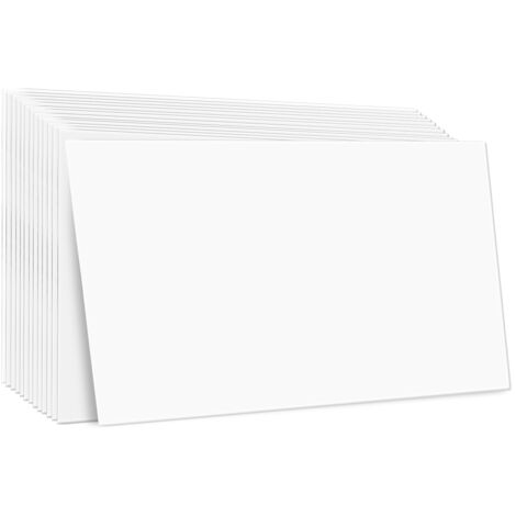 Mophorn Paneles para techo de espuma de PVC de 24 x 24 pulgadas, paquete de 10, resistentes al fuego, fáciles de instalar para decoración del hogar o la oficina, color blanco liso