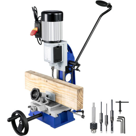 Mophorn Máquina de mortaja para carpintería, 1/2 HP, 1400 RPM, banco de trabajo móvil, mortajadora de sobremesa para hacer agujeros en madera