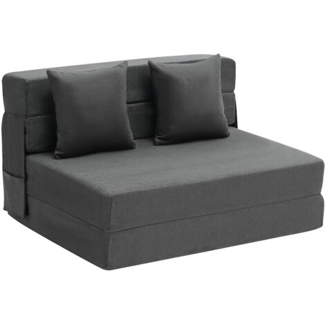 Mophorn Sofá cama plegable, sofá cama plegable 3 en 1 con 2 almohadas y funda lavable, sillón cama convertible de espuma viscoelástica de alta densidad 25D