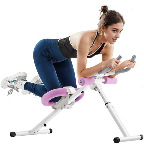 Mophorn Máquina de ejercicios para abdominales, capacidad de 330 lb, equipo de entrenamiento de fuerza ajustable y plegable para gimnasio en casa