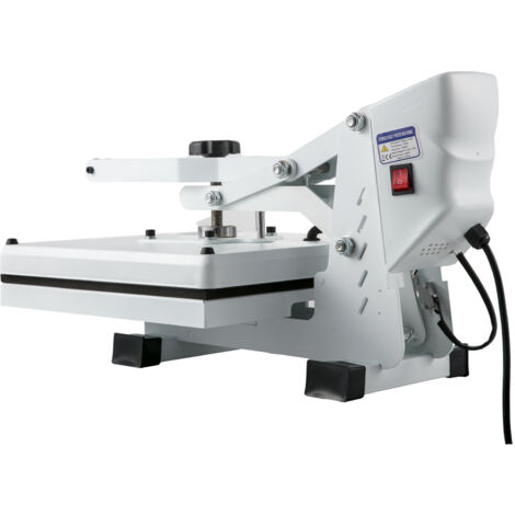 Mophorn Prensa de Calor Blanco 380x380mm Máquina de Sublimación Textil 1200 W Calentamiento Rápido Prensa de Calor por Transferencia por Sublimación Digital e Industrial para Camiseta, Bolso, Almohada