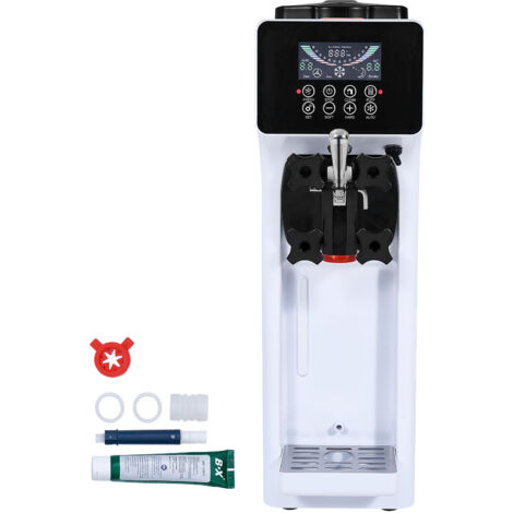 Mophorn Máquina de Helados Comercial 10 L/h 900 W Sabor Único Máquina para Hacer Helados Tolva de 4 L Panel LCD Pre-Refrigeración Limpieza Automática para Restaurante Snack-bars Mercado Tienda