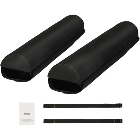 Mophorn Almohadillas blandas para portaequipajes de techo, 28" universales para varias barras transversales, capacidad de 88 libras, 2 correas y velcros para kayaks, canoas, tablas de snowboard