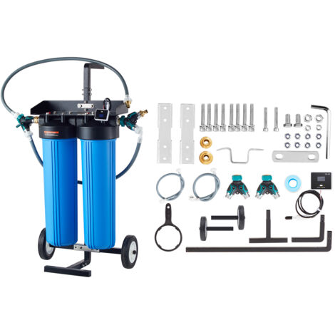 Mophorn Sistema de agua desionizada para lavado de autos, desionizador de agua premium con medidor de TDS integrado, filtro quitamanchas Spotless Water y modo de salida doble, adecuado para autos