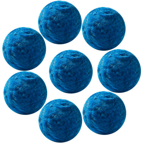 Mophorn Bolas de filtro para piscina - 4 libras para filtro de arena, fibra de poliéster azul reutilizable, mejoran la claridad del agua de la piscina (1/5)
