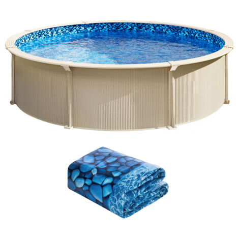 Mophorn Revestimiento para piscina elevada redonda de 21 pies, revestimientos para piscinas Unibead, calibre estándar, altura de pared de 52 pulgadas, ideal para piscinas elevadas con lados de acero