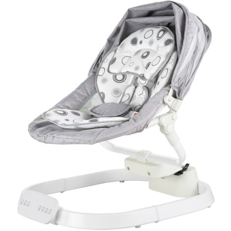 Mophorn Columpio para bebés, mecedora para bebés con 3 velocidades y 3 posiciones de asiento, panel táctil IMD, control remoto, Bluetooth y 10 canciones de cuna preestablecidas