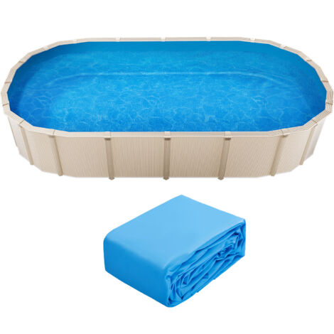 Mophorn Revestimiento para piscina ovalado, 22 x 12,3 pies, revestimiento para piscina, calibre estándar, vinilo duradero, estilo superpuesto