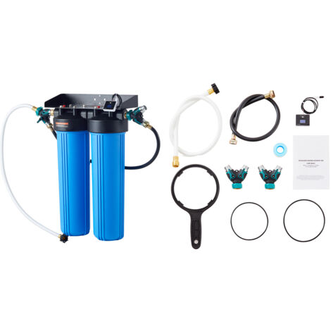 Mophorn Sistema de agua desionizada para lavado de autos, desionizador de agua premium con medidor de TDS integrado, filtro quitamanchas Spotless Water y modo de salida doble, adecuado para autos
