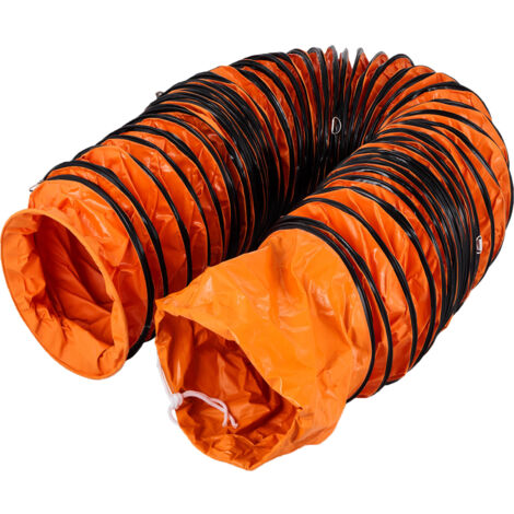 Mophorn Tubo PVC Flexible 7,6 m, Conductos de Ventilación Nuevo, Manguera de Conducto Flexible de PVC 6 kg, Tubo de Manguera de Ventilación Trajes Diámetro del Ventilador 31,2 cm, Anillos en Forma de