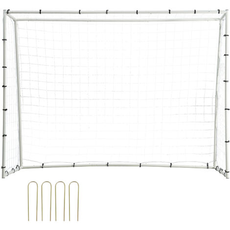 Mophorn Soccer Rebound Trainer, equipo de entrenamiento de fútbol de hierro de 8 x 6 pies, pared de rebote de fútbol deportivo con red de rebote de doble cara y portería