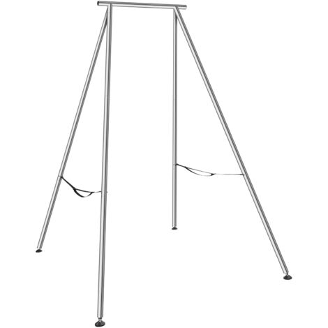 Mophorn Marco de yoga aéreo, soporte de columpio de yoga de 9,67 pies de altura, carga máxima de 551 libras, plataforma de yoga de inversión de acero cromado para yoga aéreo en interiores y exteriores