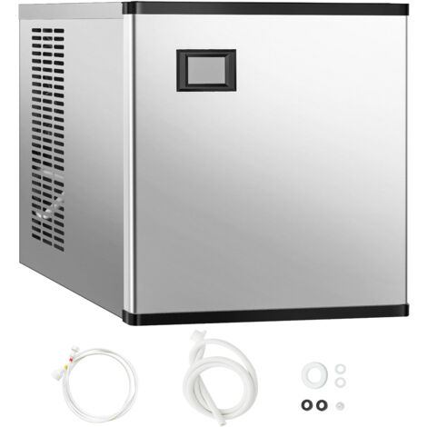 Mophorn Máquina de hielo comercial de alta capacidad: Producción de hielo de 500 lb las 24 horas, limpieza automática, con construcción de acero inoxidable + SGCC - Exclusivo de cabezal