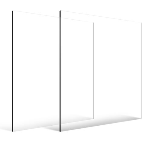 Mophorn Paquete de 2 láminas de plexiglás acrílico transparente de 61 x 91 cm (1/4 de pulgada), plástico transparente para manualidades, exhibición DIY y marcos de fotos.