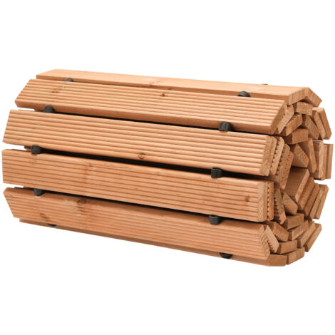 Mophorn Camino de jardín de madera: 2,4 m de largo x 43 cm de ancho, antideslizante, recto, para exteriores, camino de cedro enrollable con conexión de cable, decoración perfecta para fiestas (1/5)