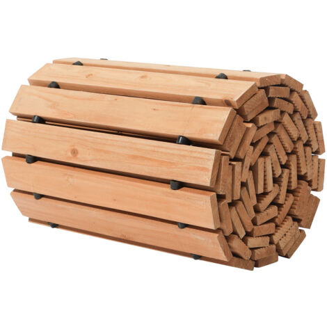 Mophorn Camino de jardín de madera: 12 pies de largo x 22 pulgadas de ancho, pasarela recta antideslizante con diseño de cedro desplegable y conexión de cable de acero. (1/5)