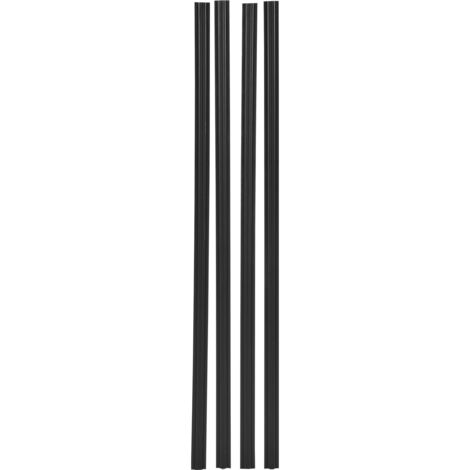 Mophorn Láminas de privacidad con bloqueo inferior, láminas de doble pared con alas para cercas de malla metálica, aptas para cercas de 2,44 m de alto para jardín y granja, color negro (1/5)