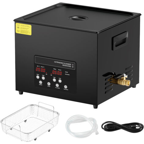 Mophorn Limpiador ultrasónico de 15 l - 360 W digital, 40 kHz. Con modo suave, desgasificación mejorada, calentador y temporizador.