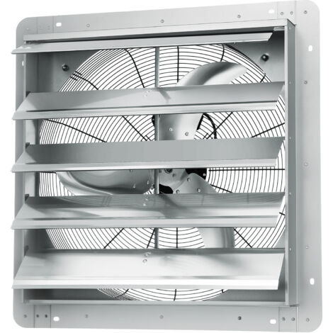 Mophorn Ventilador de escape con persiana de 610 mm, 1400 RPM, 2892 CFM, motor de CA de montaje en pared de aluminio, ventilación y refrigeración para invernaderos, garajes, cobertizos y tiendas