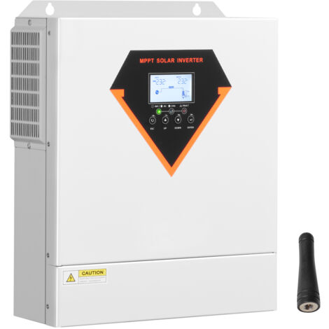 Mophorn Inversor de onda sinusoidal pura multifuncional de 3500 W, 24 V CC a 220/230 V CA, equipado con controlador solar MPPT integrado de 100 A