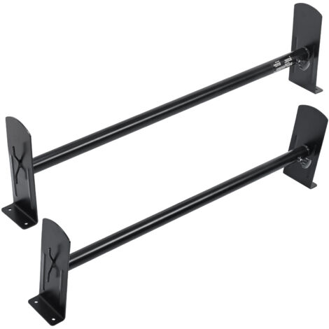 Mophorn Portaequipajes de Techo para Furgoneta Ajustable 91-133 cm Portaequipajes de Acero de Aleación 2 Barras con Topes de Escalera Capacidad de 227 kg para Furgonetas de Tamaño Completo para Viajes
