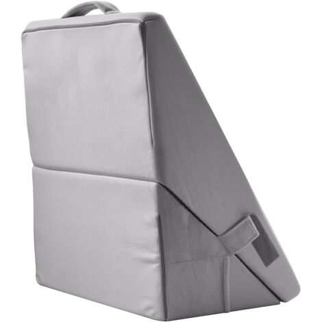 Mophorn Almohada de cuña ajustable para dormir, espuma ortopédica de alta densidad 25D, funda lavable, almohada posoperatoria, gris claro