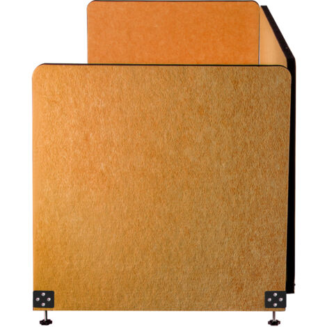 Mophorn Divisor de escritorio de 60'', panel acústico de privacidad de 3 paneles, absorción de sonido, reducción de ruido, divisor con abrazadera, amarillo liviano, reduce las distracciones (1/3)