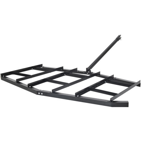 Mophorn Grada de arrastre de 215 cm de ancho para nivelar entradas de vehículos, fabricada en acero resistente con enganche de pasador, ideal para ATV, UTV y tractores de césped. (1/5)