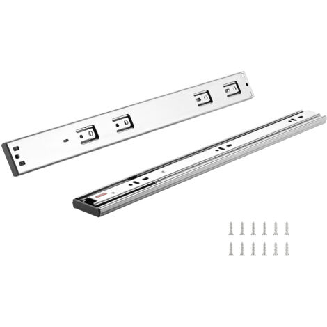 Mophorn 6 pares de rieles laterales para cajones de 508 mm de , rieles de acero de extensión completa para trabajo pesado, guías silenciosas de cierre suave para gabinetes y cocina con cojinetes de bo