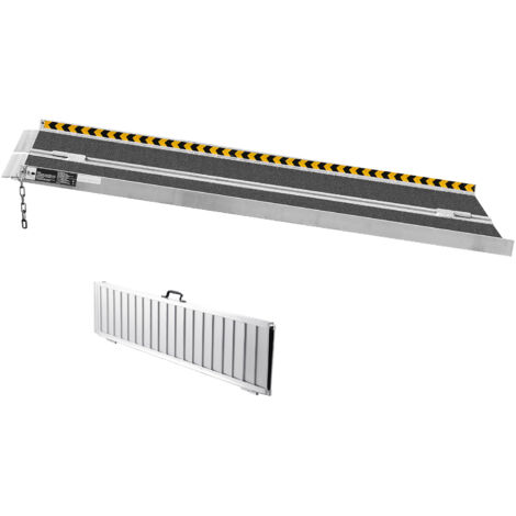 Mophorn Rampa para silla de ruedas, capacidad de 800 libras rampa de umbral plegable portátil de aluminio antideslizante de 72 pulgadas para scooter, discapacitados, escalones, hogar, escaleras, puert