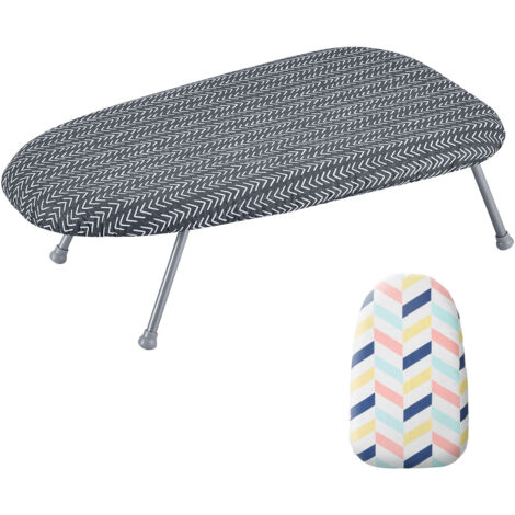 Mophorn Tabla de Planchar Sobremesa 595x365x187 mm Tabla de Planchar Pequeña de 3 Capas de Grosor con Funda Resistente al Calor y Funda de Algodón 100% Planchado para Espacios Pequeños y Uso en Viajes