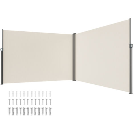 Toldo Retráctil Manual Exterior Poliéster Aire Libre 13x8ft Color Beige
