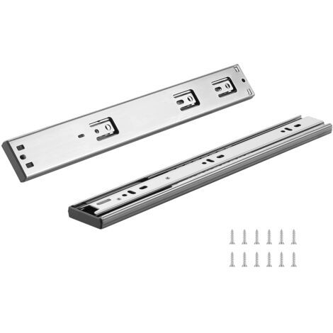 Mophorn 6 pares de rieles laterales para cajones de 406.4 mm de , rieles de acero de extensión completa para trabajo pesado, guías silenciosas de cierre suave para gabinetes y cocina con cojinetes de (1/5)